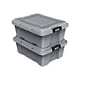Hefty MAX Pro 48 Quart Storage Tote Gray, 6/Pack (7169HFTCOM52252)