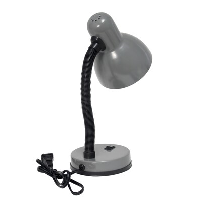 Simple Designs Basic LED Desk Lamp, 14.25", Gray (LD1003-GRY)