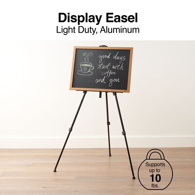 Staples Tripod Display Easel, 63", Black Aluminum (28070)