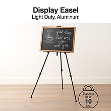 Staples Tripod Display Easel, 63, Black Aluminum (28070)