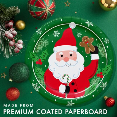 Say Hooray! Christmas Cheer Paper Plates and Napkins Kit, Multicolored, 48/Pack (DTC9393E2G)