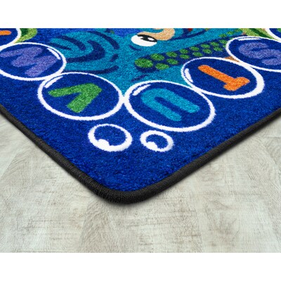 Joy Carpets Underwater Readers Nylon 78 x 109 Machine Tufted Rug, Multicolored (2099D-01)