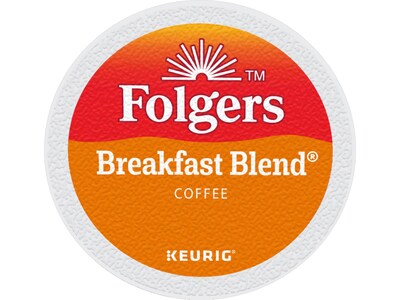 Folgers Breakfast Blend Coffee, Keurig K-Cup Pod, 96/Carton (000370677/6684CT)