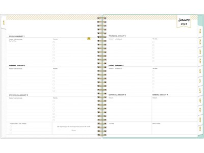 2024 Blue Sky Day Designer Secret Garden 8.5 x 11 Weekly & Monthly Planner, Multicolor (140101-24)