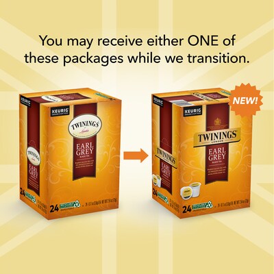 Twinings of London  Earl Grey Black Tea, Keurig® K-Cup® Pods, 24/Box (TNA85783)
