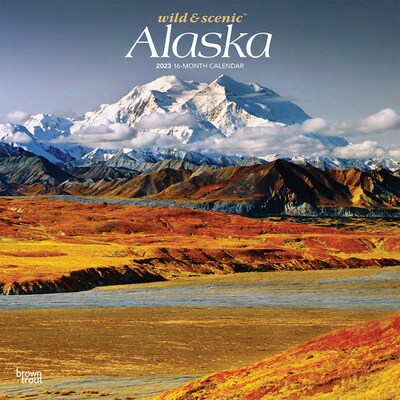 2023 BrownTrout Alaska Wild & Scenic 12 x 24 Monthly Wall Calendar, (9781975451073)