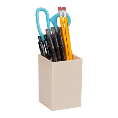Staples Plastic Pen Cup, Warm White (ST63864)