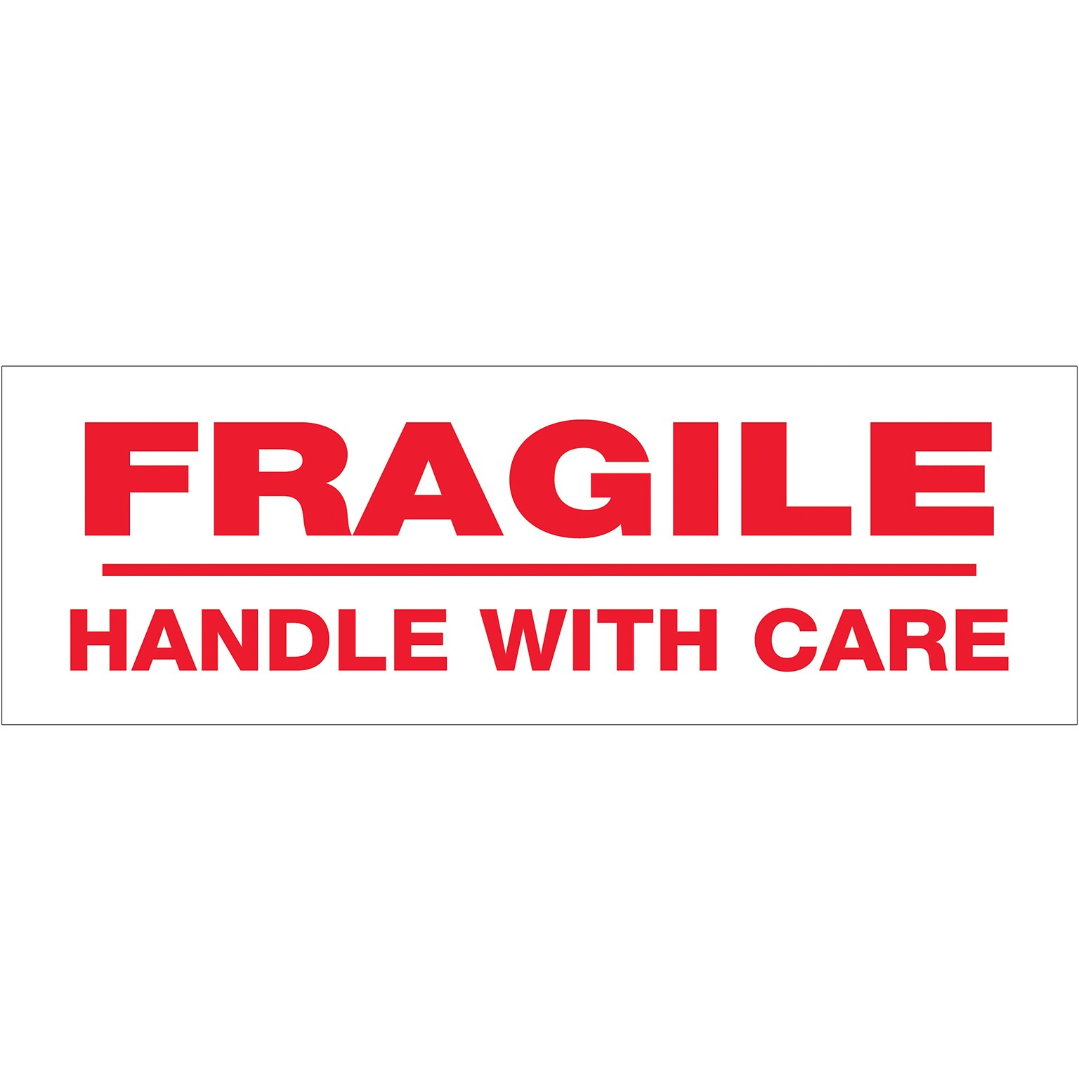 Tape Logic Fragile Handle With Care Security Tape, 2 x 55 yds., Red/White, 18/Carton(T901P0218PK)