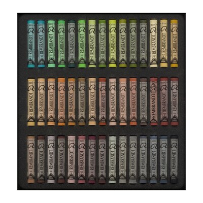 Rembrandt Soft Full Stick Pastel Cardboard Portrait Selection Box Set, Assorted Colors, 90/Set (RBX31823093)