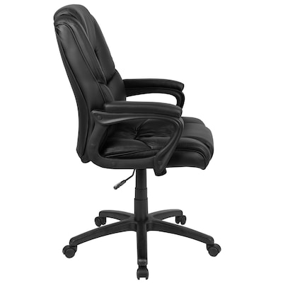 Flash Furniture Fundamentals Ergonomic LeatherSoft Swivel Big & Tall Office Chair, Black (CX1179HBK)