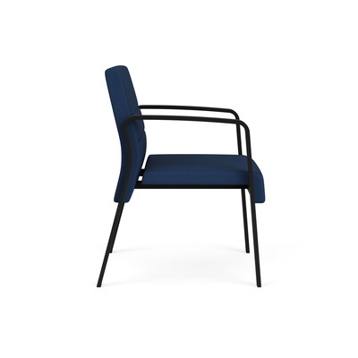 Lesro Waterfall Vinyl Guest Chair, Patriot Plus Imperial Blue/Black (WF1101.SBK-01PPIB)