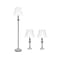 Lalia Home Perennial 60/26 Gray Three-Piece Floor/Table Lamp Set with Bell Shades (LHS-1007-GY)
