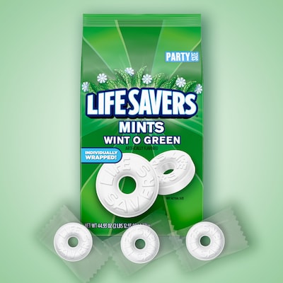 LifeSavers Wint O Green Wintergreen Mints, 44.93 oz. (MMM29060)