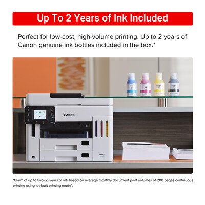 Canon Maxify GX7120 Wireless Color All-In-One Megatank Inkjet Printer, Best for Home Office (6880C002AA)