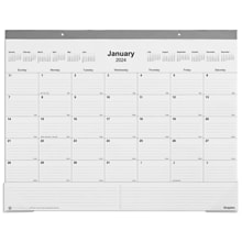 2024 Staples 22 x 17 Desk Pad Calendar, Gray (ST59701-24)