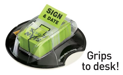 Post-it 'Sign & Date' Message Flags, .94" Wide, Green, 200 Flags/Pack (680-HVSD)