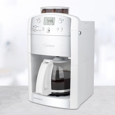 Capresso CoffeeTEAM GS 10-Cups Automatic Drip Coffee Maker, White (464.02)