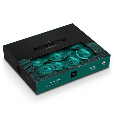 Nespresso Indonesia Fairtrade Coffee Nespresso Professional Capsules, Espresso Roast, 50/Box (8626.84)