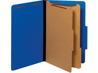 Pendaflex Pressboard Classification Folder, 2-Dividers, 2 1/2 Expansion, Legal Size, Dark Blue, 10/Box (29035P)