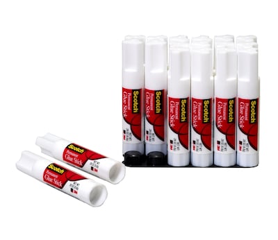 Scotch® Permanent White Glue Sticks, 0.28 oz, 18/Pack (MMM600818)