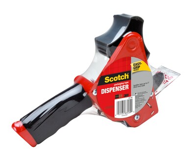 Scotch Heavy Duty Packaging Tape Dispenser, 2" Wide, Red (MMMST181)