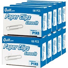 Quill Brand® Regular Paper Clips, 12,000/Carton (P1KSCT)