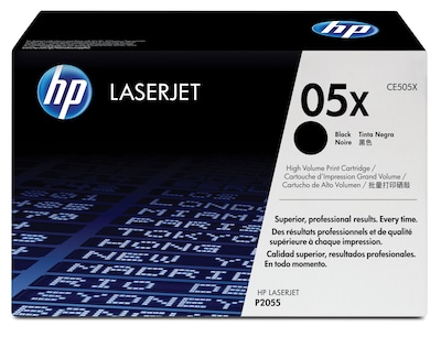 HP 05X Black High Yield Toner Cartridge (CE505X), print up to 6500 pages