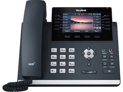 YeaLink SIP-T46U 10-Line Corded IP Telephone, Classic Gray (1301203)