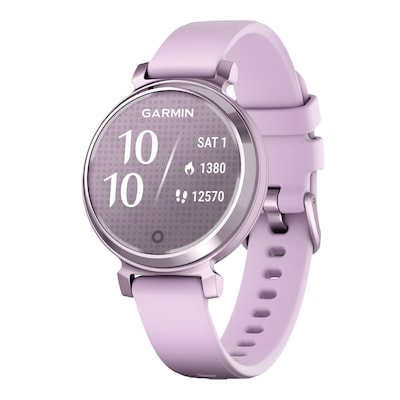Garmin Lily 2 Smartwatch, GPS, 35.4mm, Lilac Silicone Band (010-02839-01)