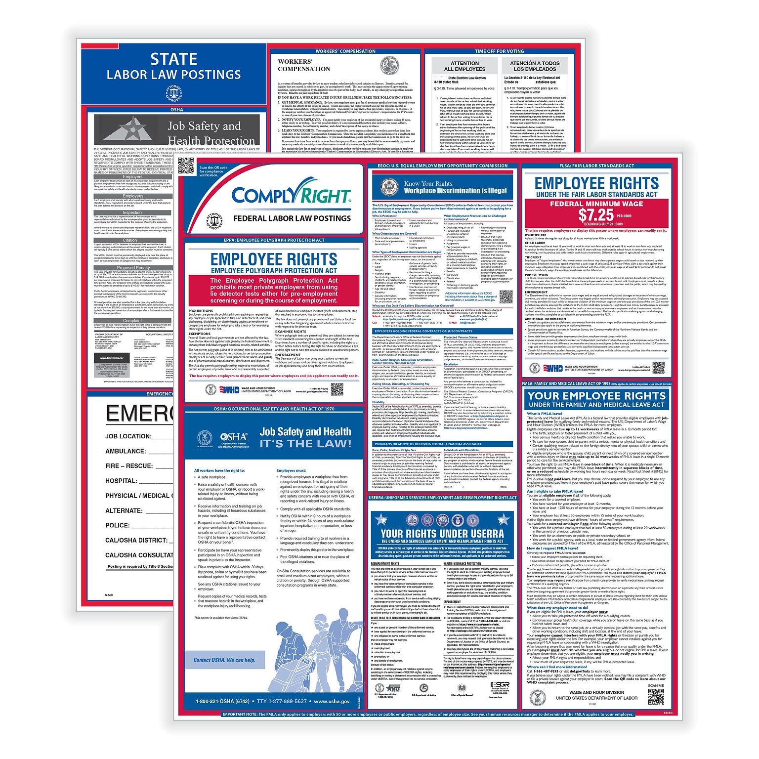 ComplyRight Federal and State Labor Law Poster Set (English), Florida (E50FL)
