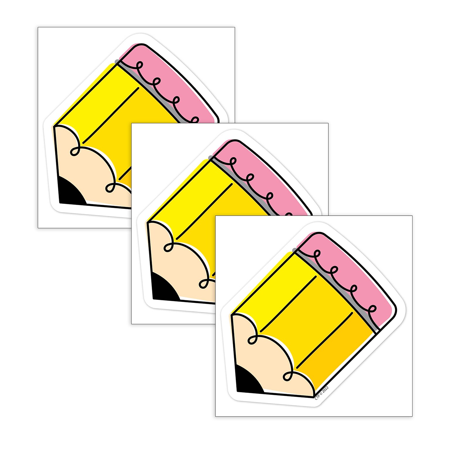 Creative Teaching Press Core Décor Doodle Pencil Designer Cut-Outs, 36/Pack, 3 Packs/Bundle (CTP10678-3)
