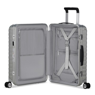 Samsonite Proxis 21.89" Hardside Carry-On Suitcase Spinner, Aluminum (150050-1004)