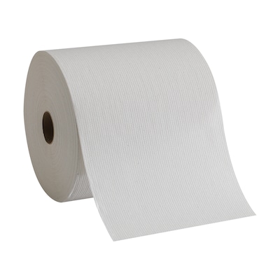 Pacific Blue Basic Recycled Hardwound Paper Towels, 1-ply, 800 ft./Roll, 6 Rolls/Carton (26601)