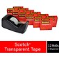 Scotch® Transparent Tape, 3/4" x 27.77 yds., 12 Rolls/Pack (600KC60)