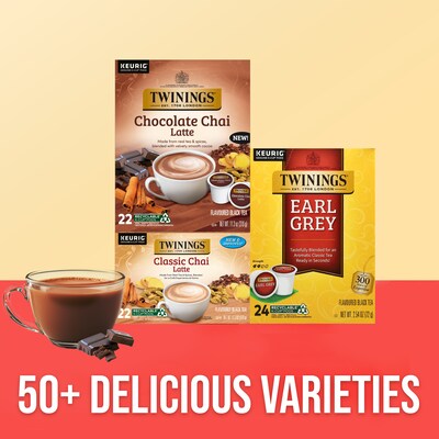 Twinings Chocolate Chai Latte Black Tea, Keurig® K-Cup® Pods, 22/Box (F18309)