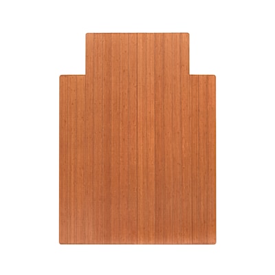Anji Mountain Standard Bamboo Carpet & Hard Floor Chair Mat with Lip, 36 x 48, Walnut (AMB24052)