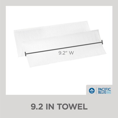 Pacific Blue Basic Recycled Multifold Paper Towel, 1-Ply, 250 Sheets/Pack, 16 Packs/Carton (24590)