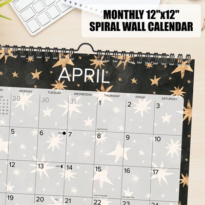 2027 Willow Creek Starry Night 12" x 12" Monthly Wall Calendar, Assorted Colors (65600)