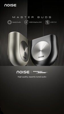 Noise Master Buds Wireless Active Noise Canceling Earbuds, Bluetooth, Silver (NBX-105SIL)