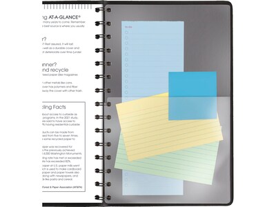 2025 AT-A-GLANCE 5" x 8" Weekly Appointment Book, Faux Leather Cover, Black (70-075-05-25)