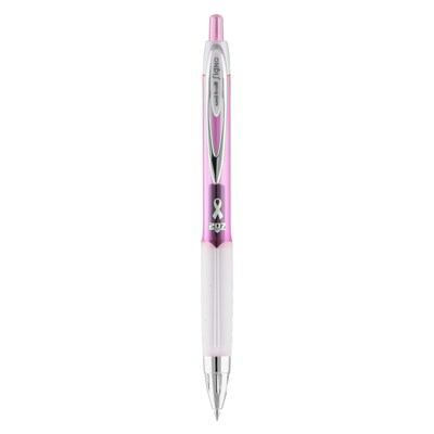 uniball 207 Pink Ribbon Retractable Gel Pens, Medium Point, 0.7mm, Black Ink, Dozen (1745267)