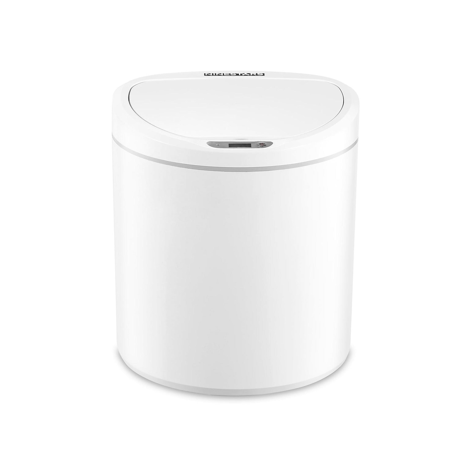 Nine Stars Plastic Sensor Trash Can, 2.1-Gallon, White (DZT-8-29)