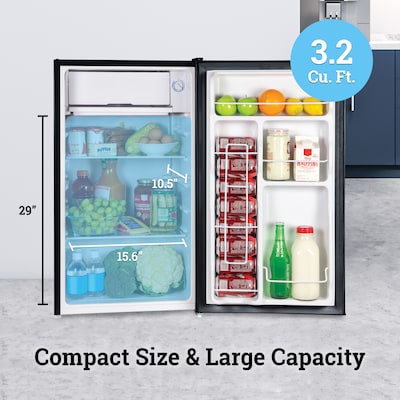 Igloo 3.2 Cu. Ft. Refrigerator with Freezer, Platinum (IRF32PL6A)