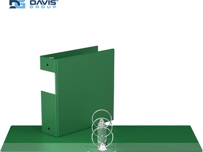 Davis Group Premium Economy 3" 3-Ring Non-View Binders, Green, 6/Pack (2314-04-06)