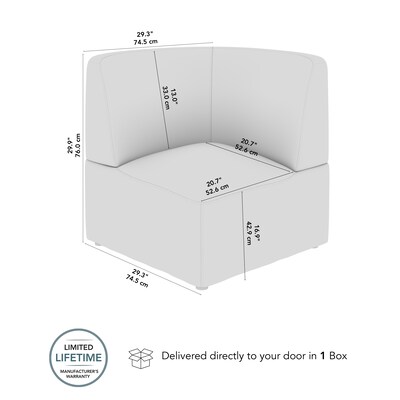 Bush Business Furniture Assemble Modular Corner Lounge Chair, Oat Fabric (ASM330OTF-03)