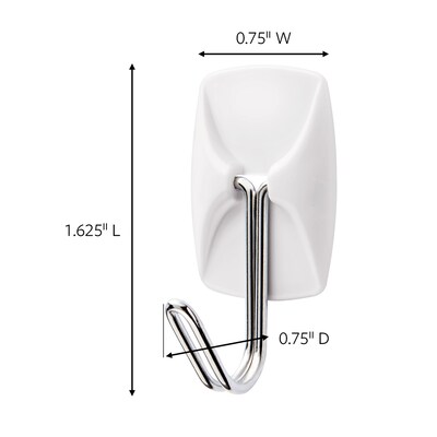 Command Small Wire Hooks, White, 3 Hooks (17067ES)