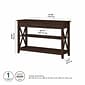 Bush Furniture Key West 47" x 16" Console Table with Drawers and Shelves, Bing Cherry (KWT248BC-03)