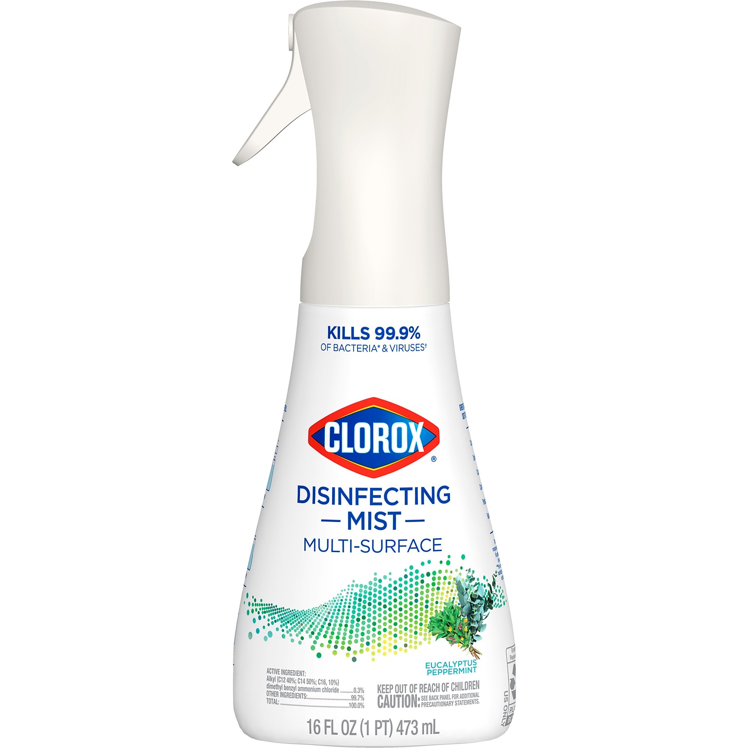 Clorox Disinfecting, Sanitizing and Antibacterial Spray Mist, Eucalyptus Peppermint, 16 Fluid oz. (60152)