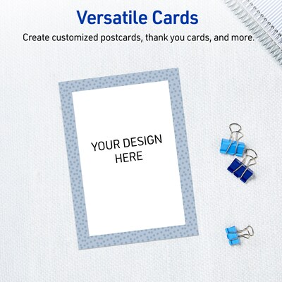 Avery Polka Dots Design Matte Blank Card, White, 20/Pack (S00-F8F)