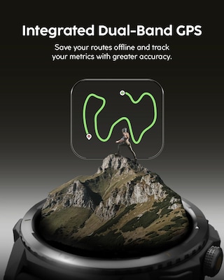 Cubitt Terra Smart Watch, Dual-Band GPS,  37.59mm, Military Green, Silicone Band (CT-TERRA3)